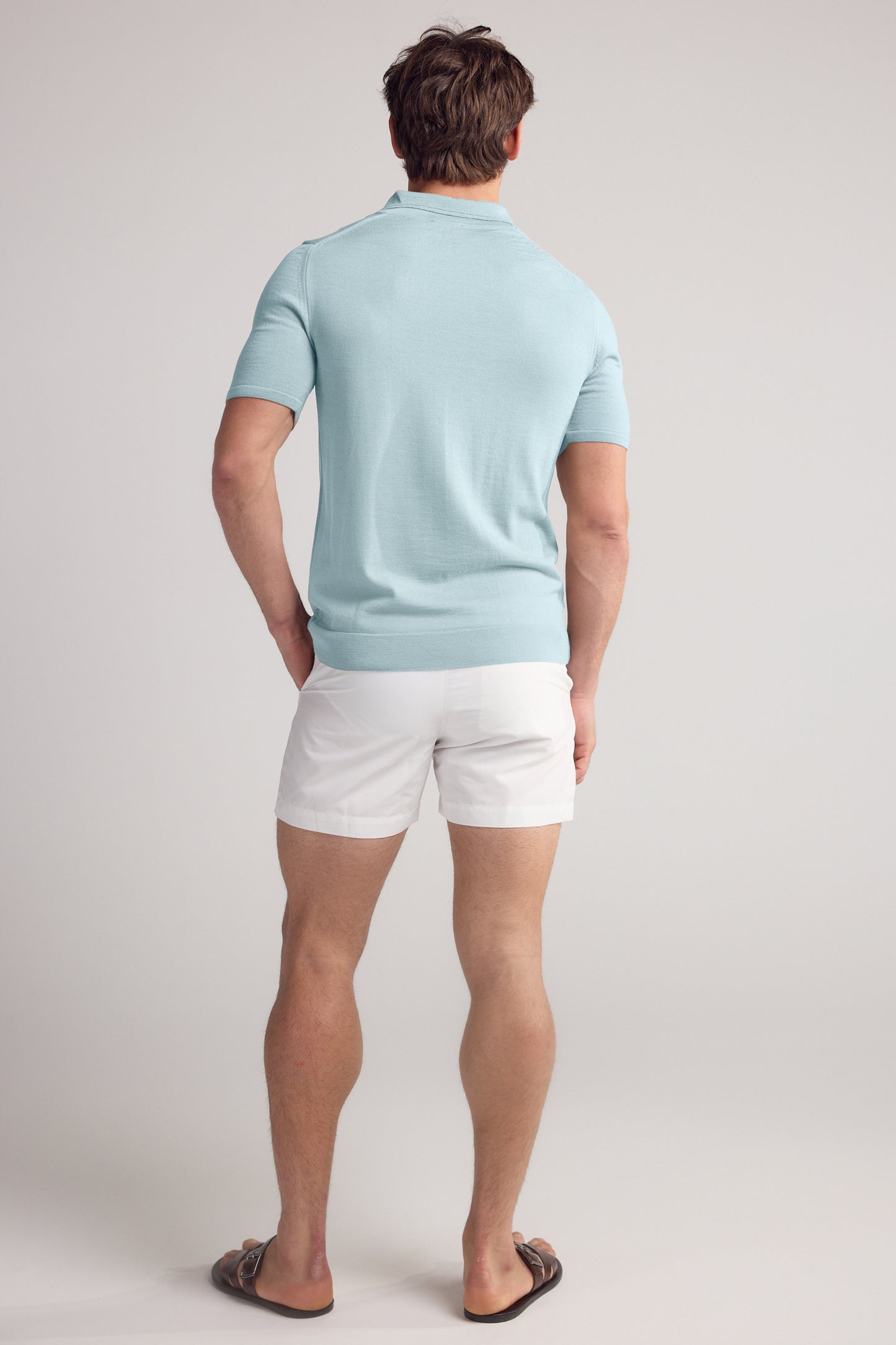 Mint Knitted Polo Shirt