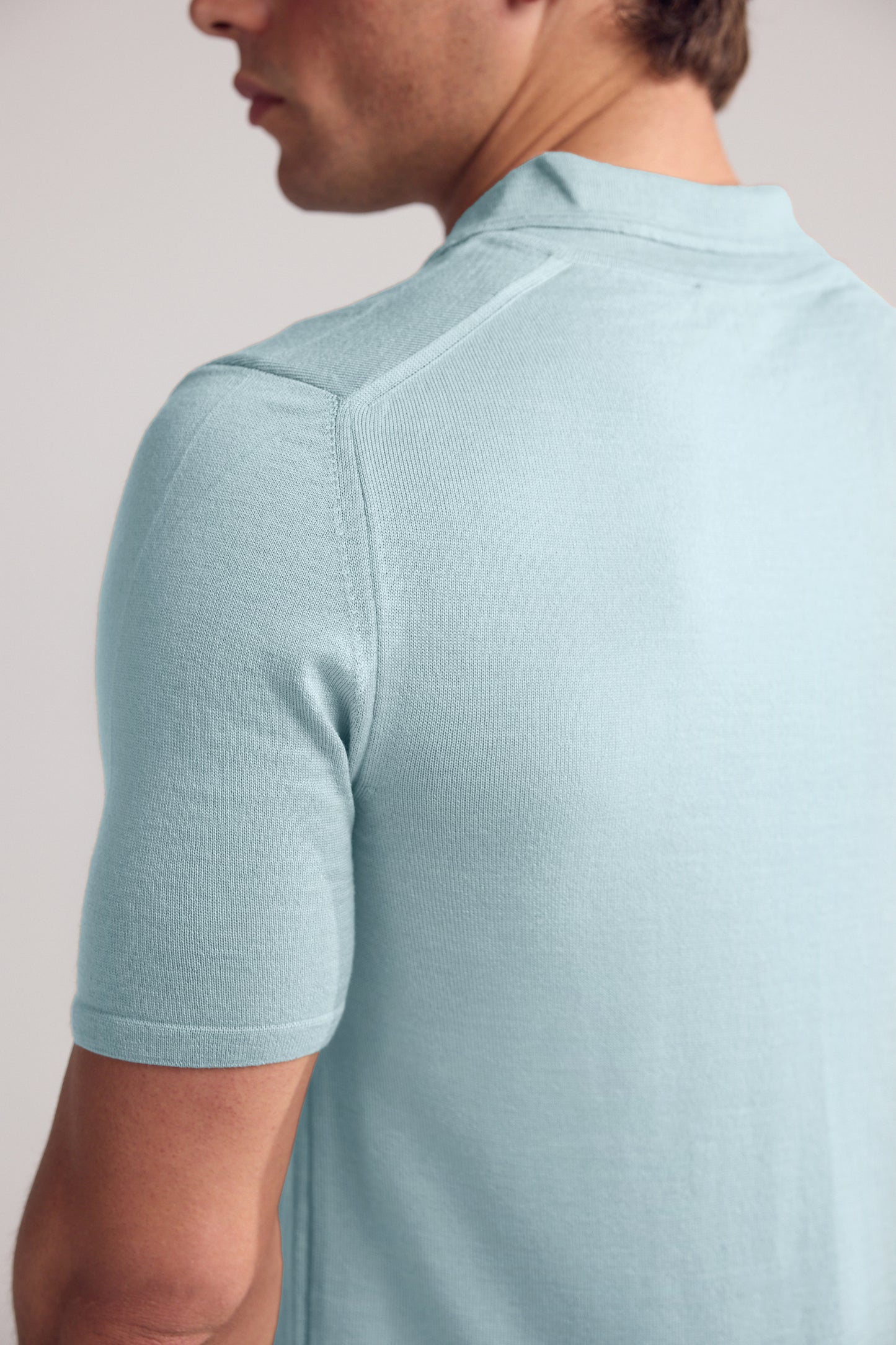 Mint Knitted Polo Shirt