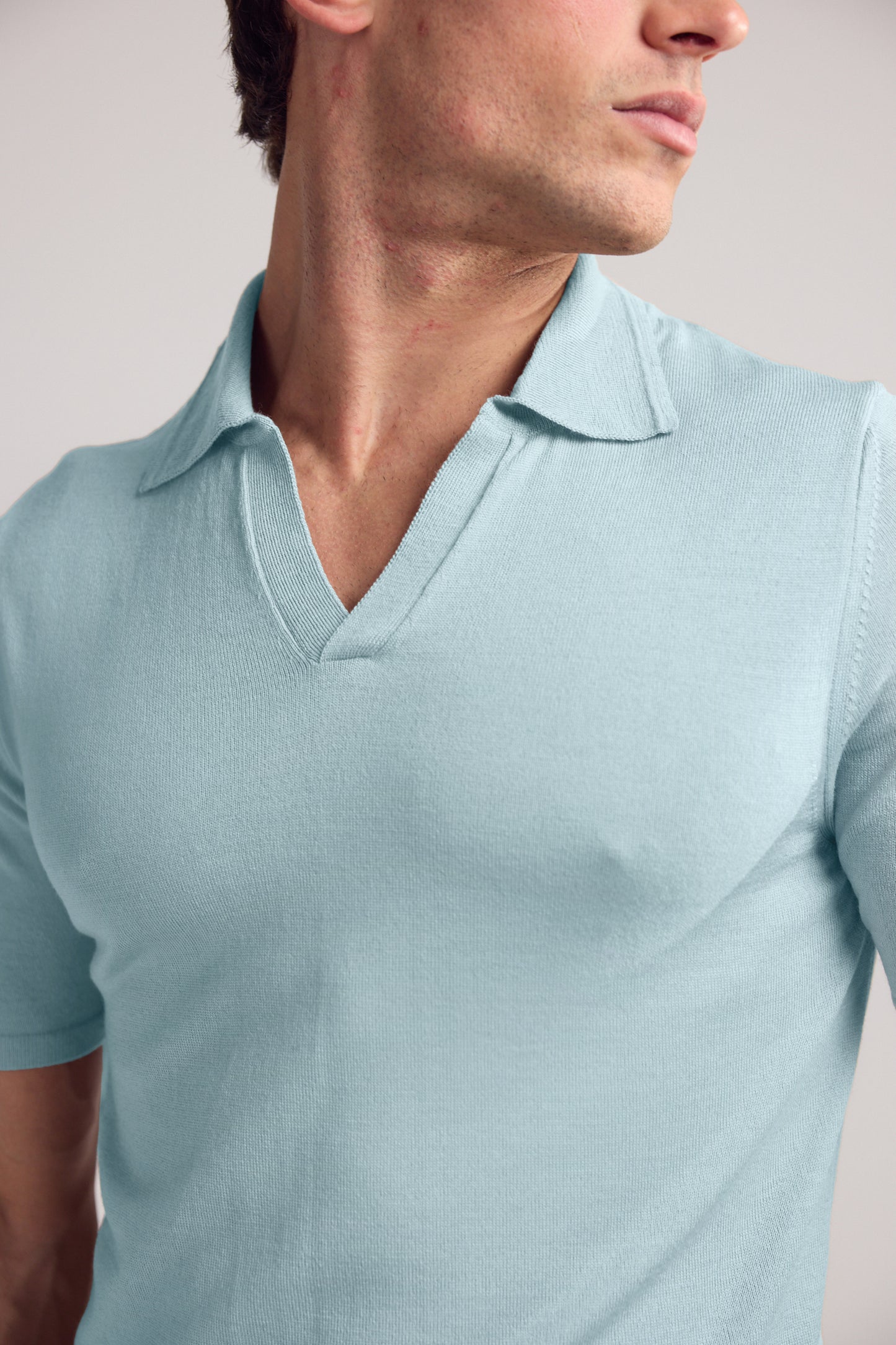 Mint Knitted Polo Shirt