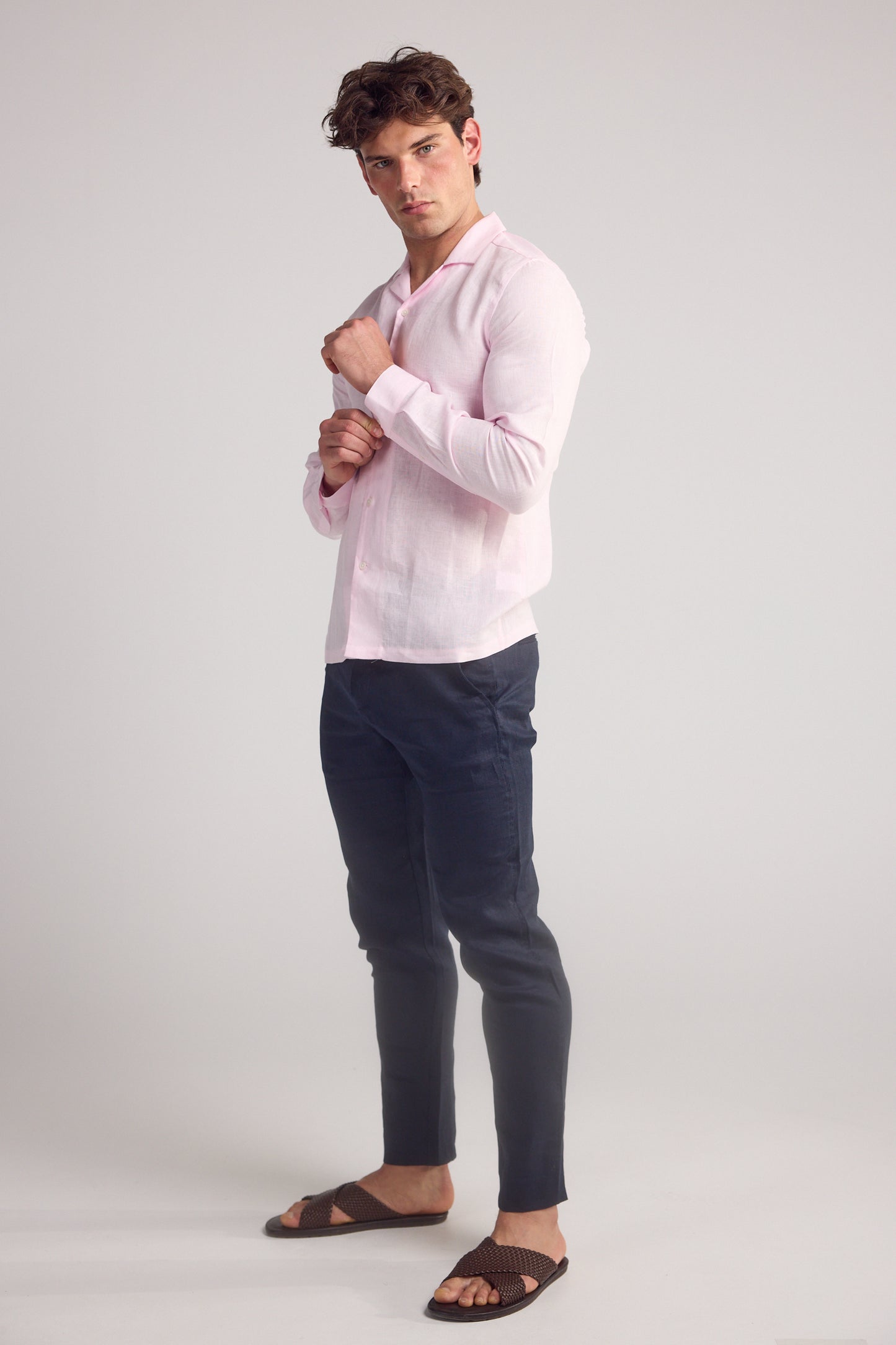 Light Pink Arista Linen Shirt